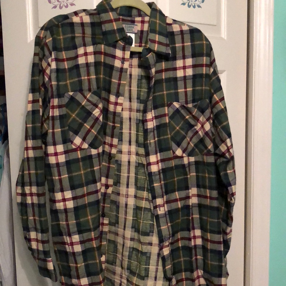 Green and red flannel